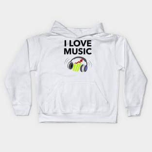 I Love Music Kids Hoodie